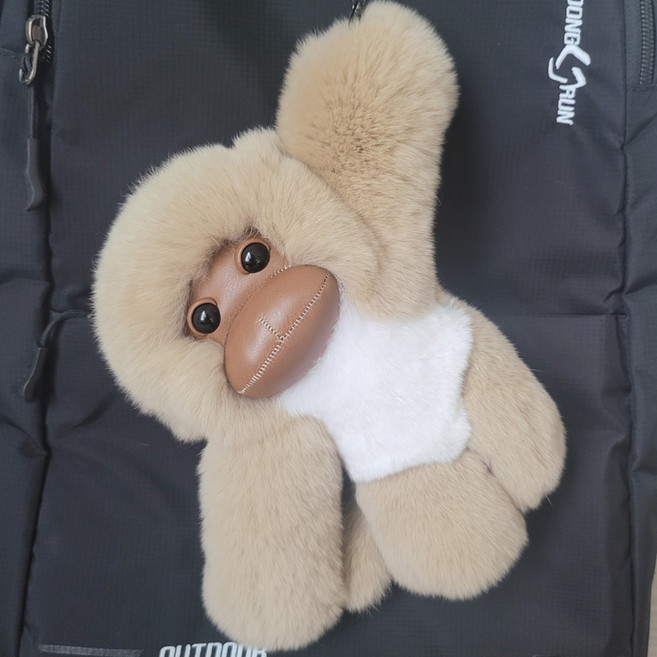 드니 100% 토끼털 동물 키링 열쇠고리 참장식