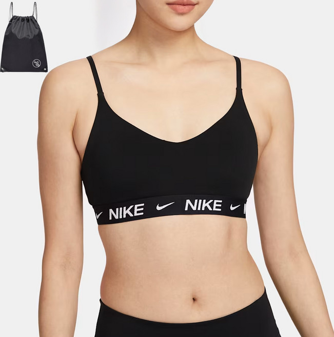 나이키 여성 패드 라이트 스포츠 브라 블랙 (PGN짐쌕가방 지급)