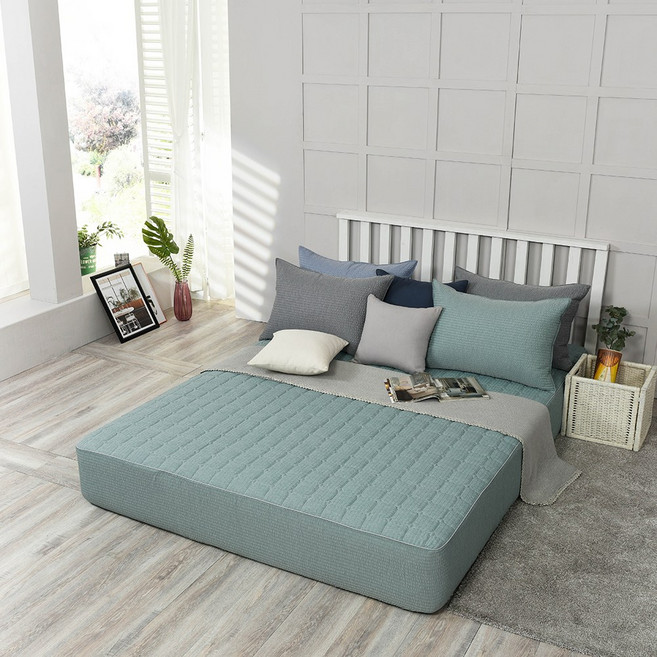 랑방하우스 시원한 선염 시어서커 여름 매트리스커버