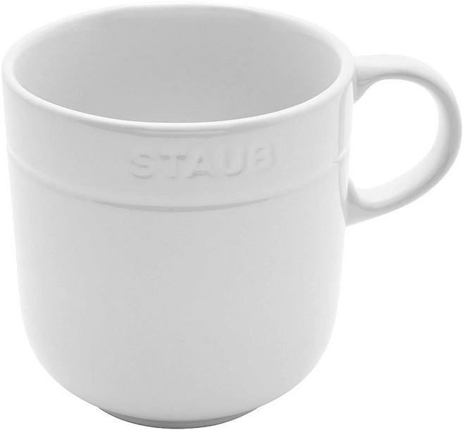 Staub 세라믹 디너웨어 4피스 473.2ml 머그 세트 - 화이트 트러플, White