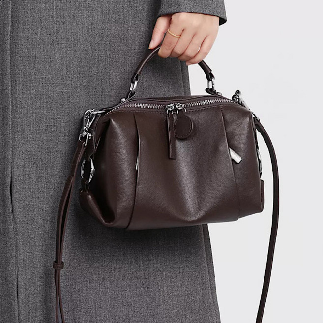 윤휘 여성 소가죽 스티치 빈티지 토트 크로스백 TNS2701