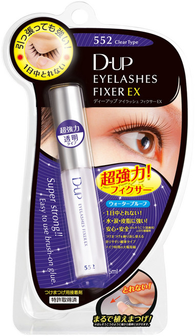 D-UP EYELASHES FIXER 黏力持久假睫毛膠水, 1個, EX552透明
