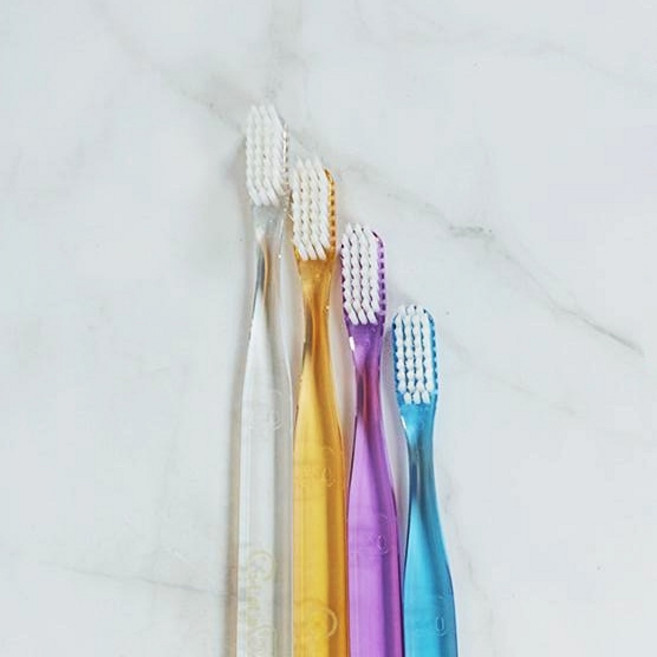 부드러운 미세모 치과 오랄라 칫솔 4color [OLALA 이중 미세 얇은 헤드 작은 치솔], 클리어, 1개입, 1개