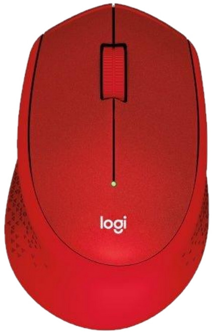 Logitech 羅技 M331 無線靜音滑鼠 減少噪音, 紅色