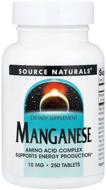소스내츄럴스 망간 10mg 250정 태블릿 미네랄, 1개 - 쿠팡