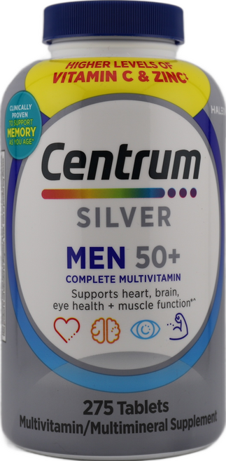 센트룸 실버 멘 50+ 멀티비타민 타블렛, 275정, 1개