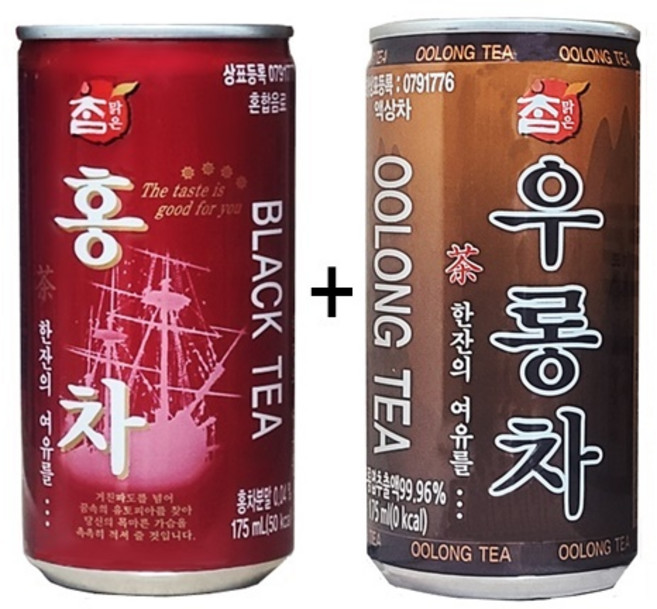 참맑은 홍차 175ml(30캔) + 참맑은 우롱차 175ml(30캔), 175ml, 1개입