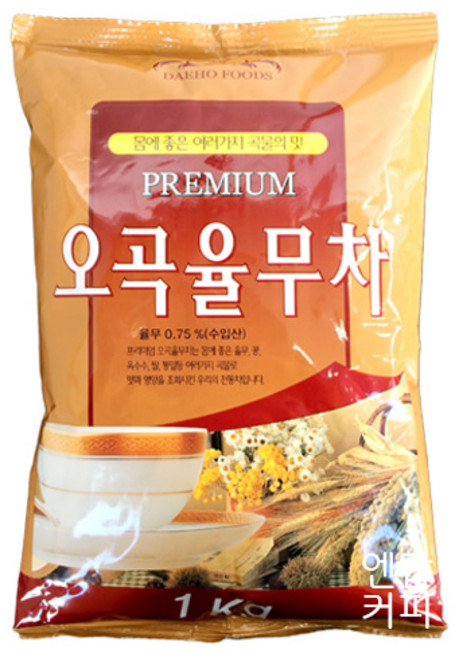 대호식품 프리미엄 오곡 율무차, 1kg, 1개입, 12개