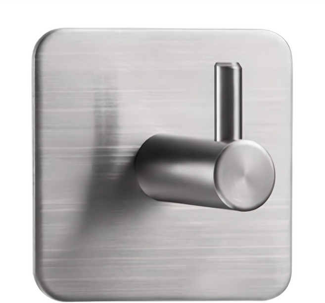 리빙홈디테일 304 스테인리스 강력 접착식 후크걸이, 실버, 1개