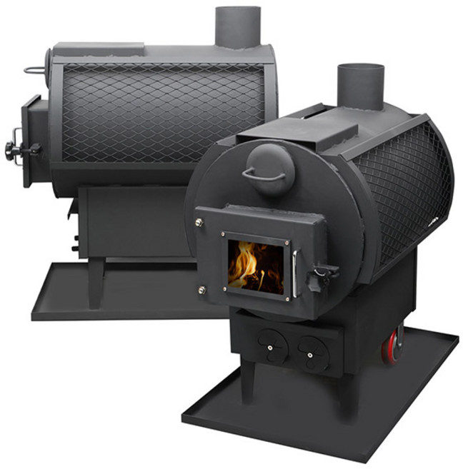 신일금속 누임화목난로 SL-120M 대형 망부착형 30평 장작 캠핑 야외, SL-120M 망부착