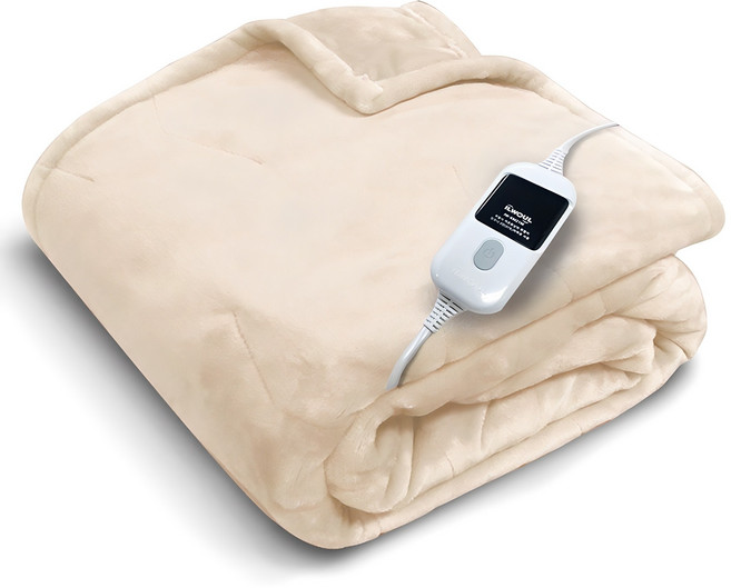 [26년형] 일월 최신형 밍크 벨벳 전기담요 블랭킷 캠핑 가정용 물세탁가능 전기요 전기이불 KM21M, 아이보리