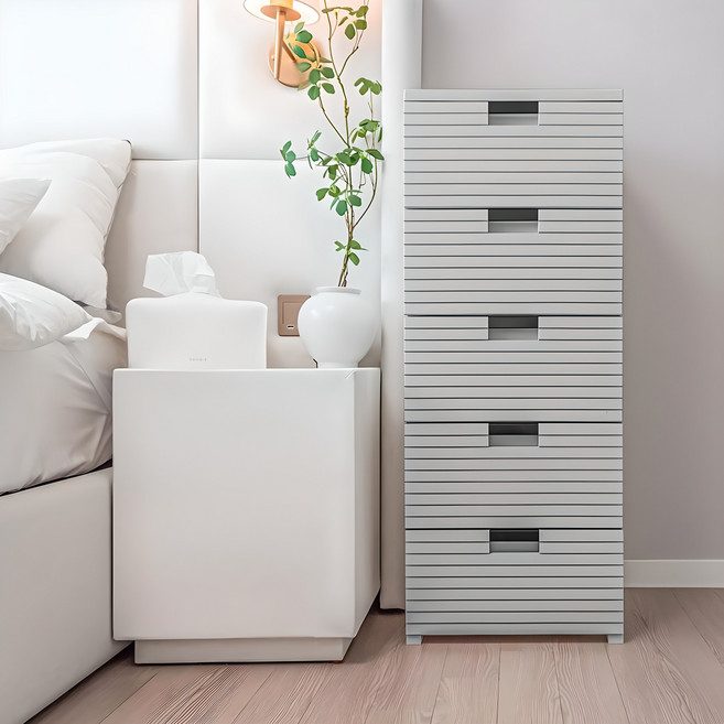 아임홈리빙 LINE 서랍장, 5단, 그레이