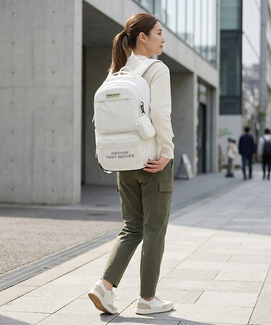 데상트 descente 에이블 백팩 (22L) 아이보리(SP123UBP13), IVY0_IVORY, F