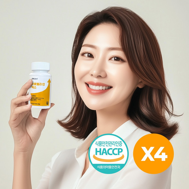 오늘브로 고함량 브로멜라인 맥스 파인애플 효소 파파인 식약청 HACCP 인증 18000mg, 4개, 60정