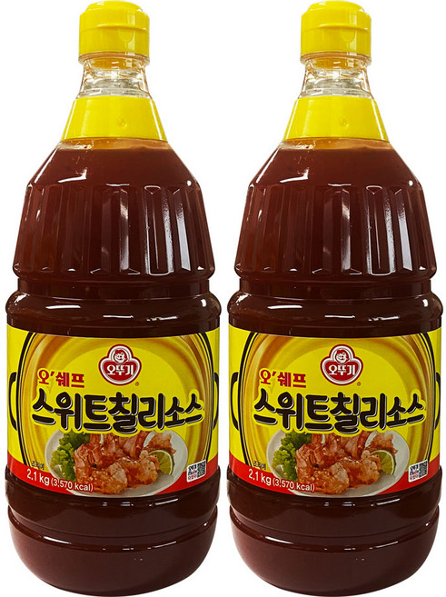 오뚜기 스위트 칠리소스, 2.1kg, 2세트