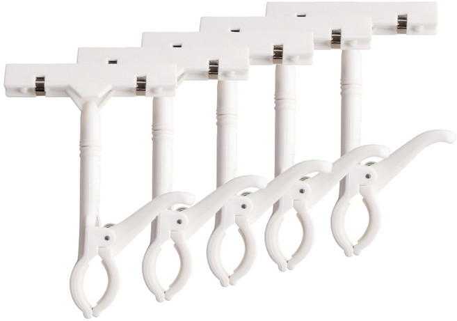행거집게/행거꽂이/가격표꽂이/집게꽂이/행거가격표/행거POP, 화이트, 5개