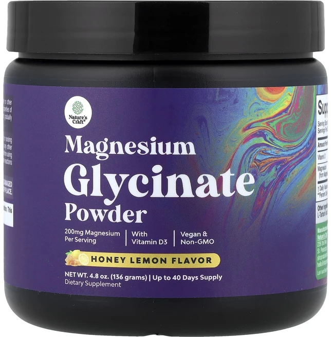 새해 첫좋은선물 Nature's Craft 글리신마그네슘 파우더 비타민D3 함유 허니 레몬 136g(4.8oz) 제대로 할인합니다, NaturesCraft글리신마그네슘파우더비타민D3함유허, 136g, 1개 - 쿠팡
