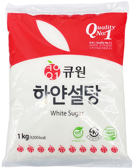 큐원 하얀 설탕, 1kg, 9개