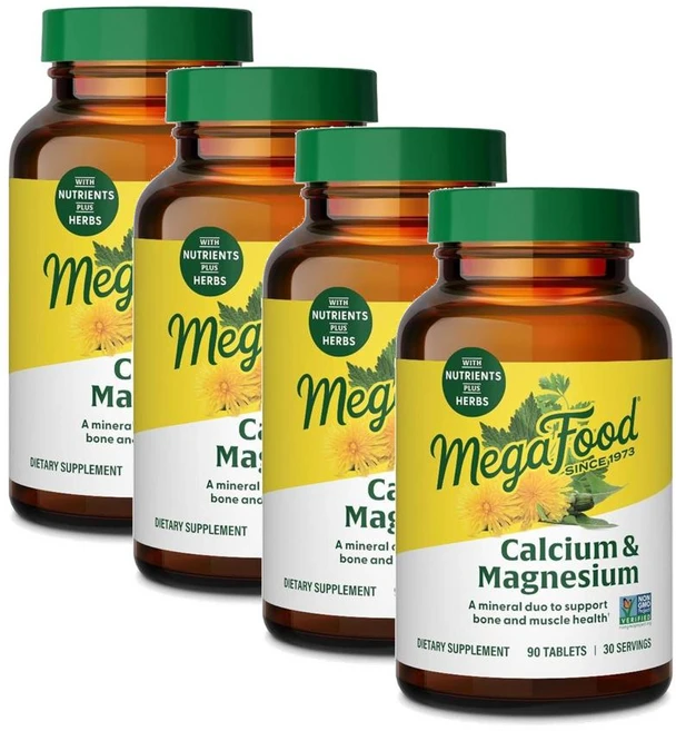 메가푸드 칼슘 앤 마그네슘 MegaFood Calcium Magnesium, 90정, 4개 - 쿠팡
