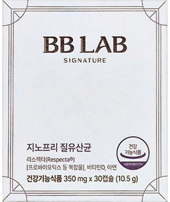 비비랩 지노프리 질유산균 프로바이오틱스 10.5g, 30정, 1개 - 쿠팡