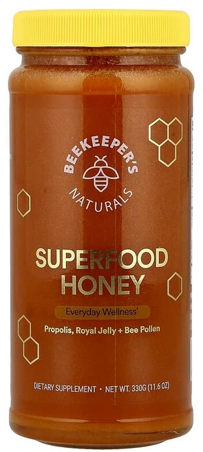 Beekeeper's Naturals 슈퍼 푸드 꿀 330g (11.6oz) Naturals (비키퍼스 내추럴스), Beekeeper's Naturals, 슈퍼 푸드 꿀, - 쿠팡