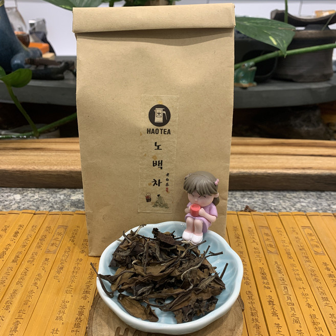 진하오차 백차 복정백차 백호은침 백모란 백로공미 노백차 잎차, 1개, (2013 노백차 5Og)