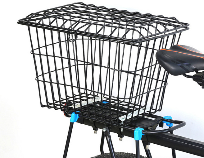 디빅 덮개있는 짐받이용 자전거 바구니 BS-2, 블랙, 1개