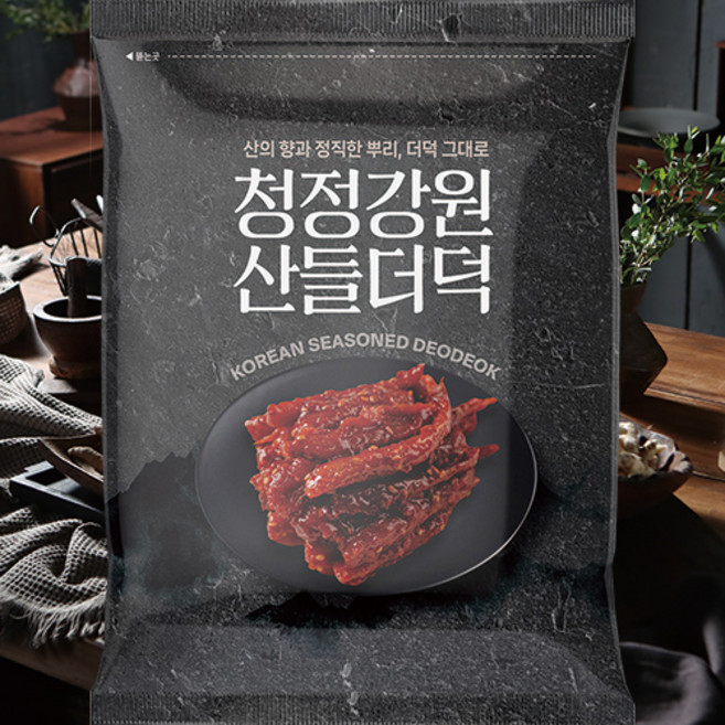 더덕무침 햇더덕 청정강원 산들더덕무침, 3개, 120g