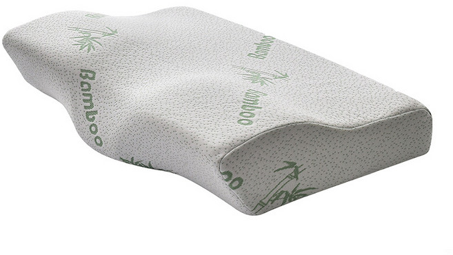 RUNHome 메모리폼 경추 베개 편한 숙면 코골이 베게, 대나무 화이트, 1개