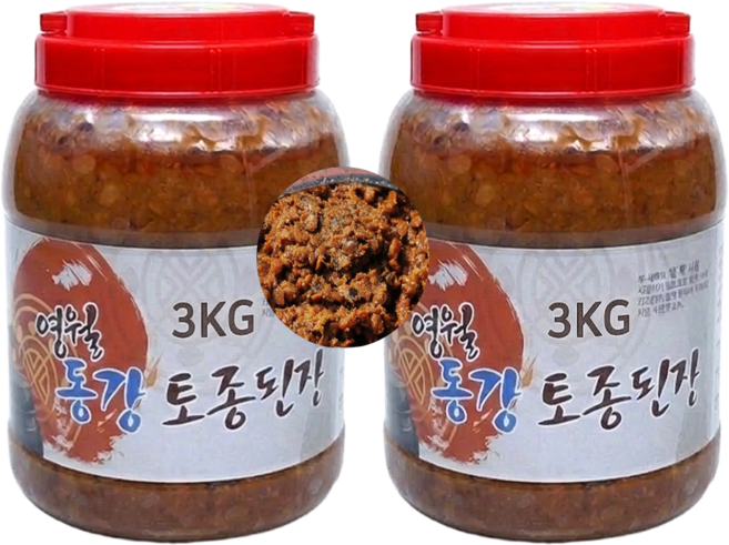 영월동강 시골 집된장 (3kg) 재래식 무방부제 토종된장, 2개, 3kg, 구수한맛