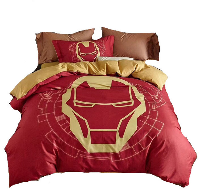 마블 캐릭터 침대 이블 베개 매트커버 세트 순면 마블 어벤져스 아이언맨 스파이더맨 슈퍼싱글 SS