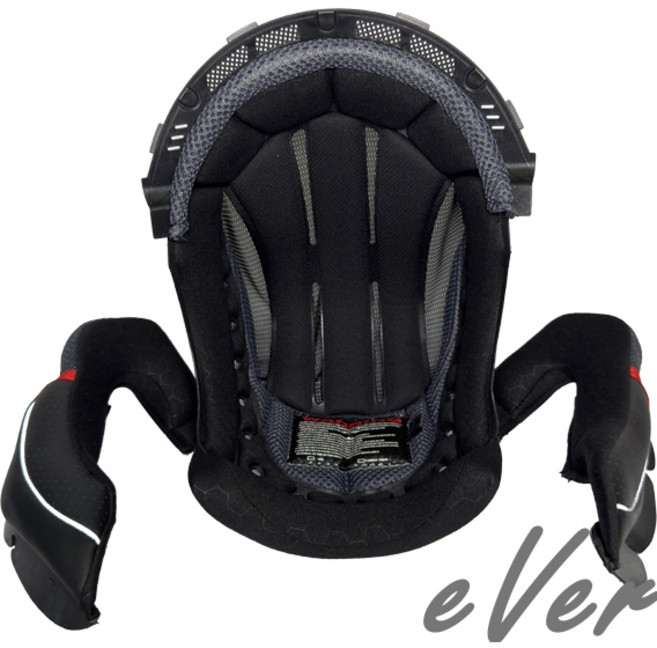 LUBRO GT TECH 頭頂頭襯 臉頰三角 安全帽內襯, XL