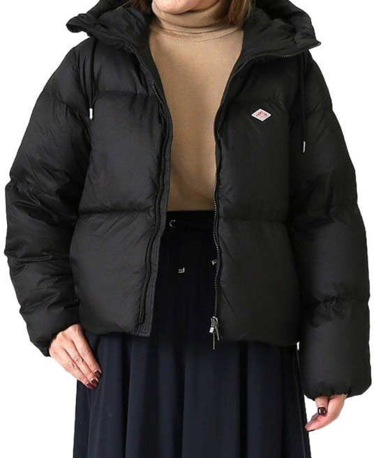 DANTON 단톤 나일론 립스톱 후드 쇼트 다운 재킷 여성 방한 겨울 패딩 점퍼
