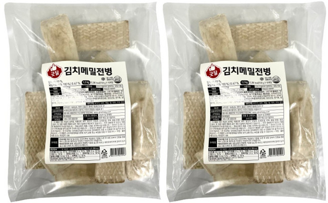 CJ 굿딜 김치메밀전병 1.2Kg x 2봉, 2개