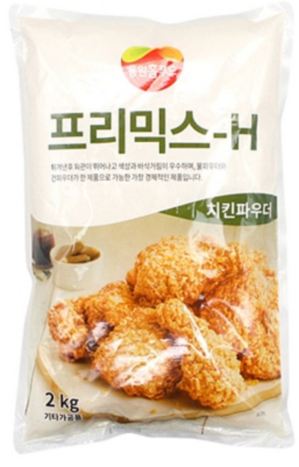 푸드젠마켓 동원홈푸드 비셰프 프리믹스-H 치킨파우더 2kg 업소용 식당 식자재, 1개