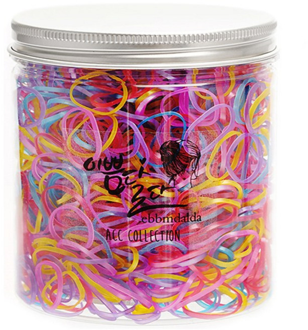 이쁨달다 이쁨틴틴밴드 유아동 칼라고무줄 헤어끈 100g 국산