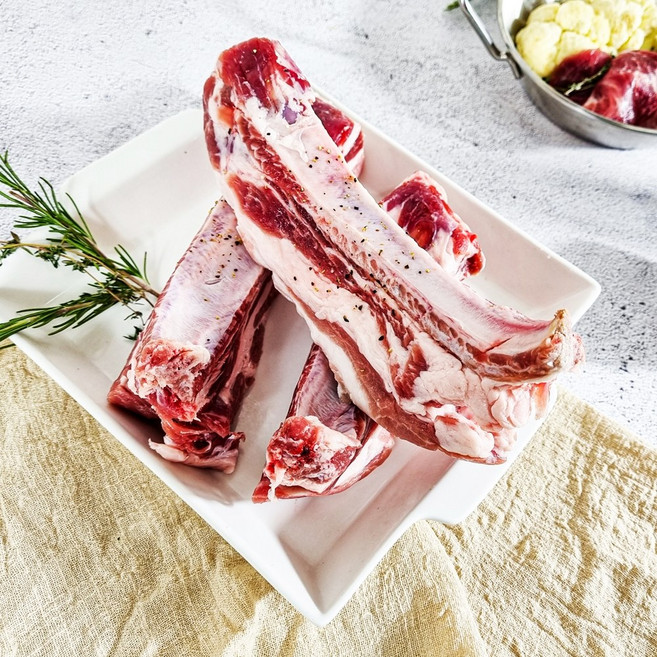 버크셔K 돈대갈비 구이용 지리산흑돼지 캠핑 바베큐용 고기, 1kg, 1개