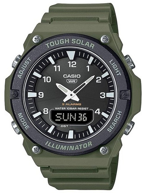 카시오 손목시계 카시오 컬렉션 터프솔라 AQ-S820W-3BJF 남성 카키