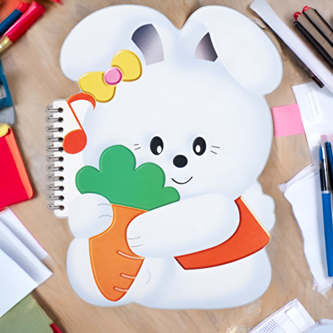 사각마켓 국내생산 흥미유발 캐릭터 어린이 스케치북, 토끼, 1개