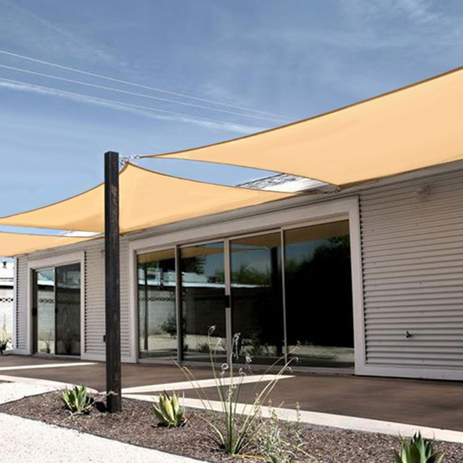 HK.sell 마일드 썬쉐이드 방수 메쉬 그늘막 2X3M 직사각, HDPE메쉬, 라인A 샌드