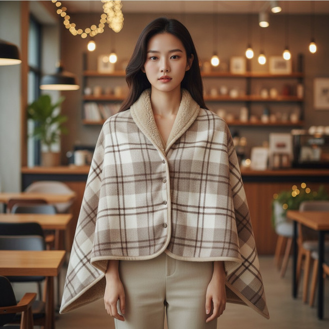 릴로이 극세사 똑딱이담요 양면 망토