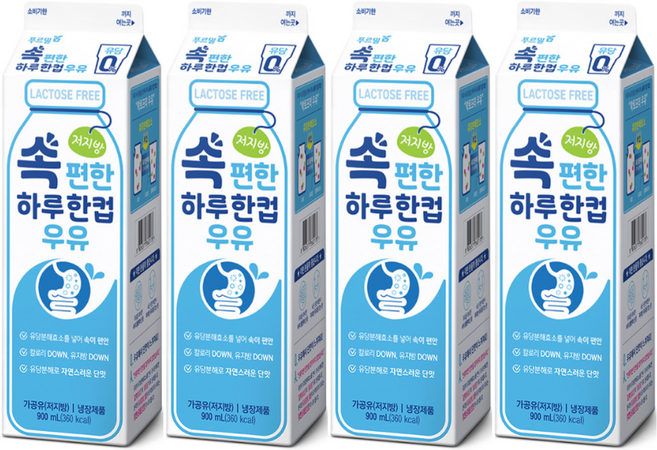 푸르밀 속편한 우유 900ml 4개