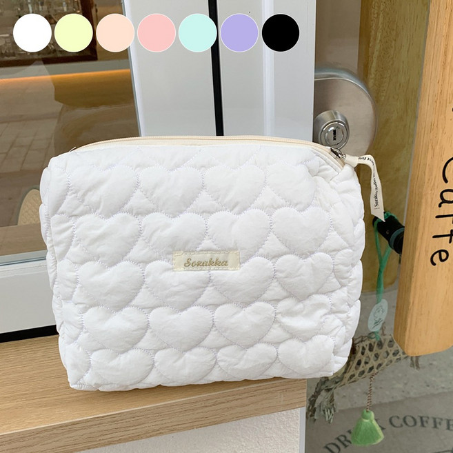 감성픽 러블리 하트 여행용 화장품 파우치