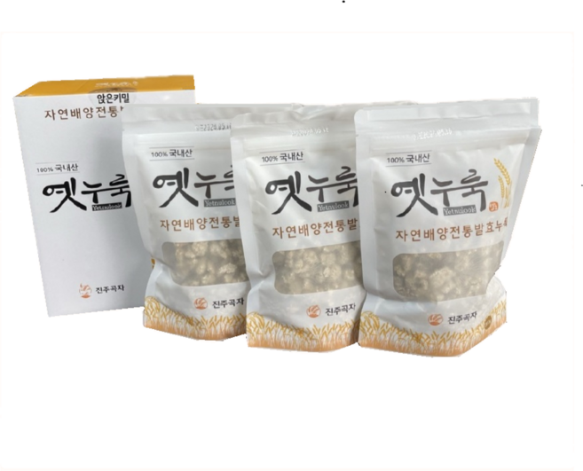 옛누룩 / 진주곡자 국내산(앉은뱅이밀) 100% / 600g(200g x 3개), 1개, 600g