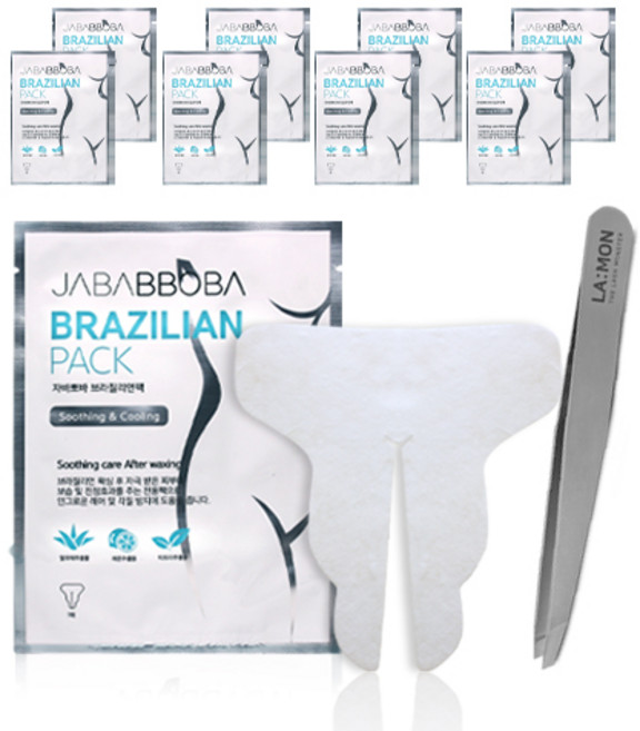 자바뽀바 브라질리언 & Y존 전용 팩 9매입 + 래쉬몬스터 프리미엄 슬랜트 트위져 1개입, 27g, 1개
