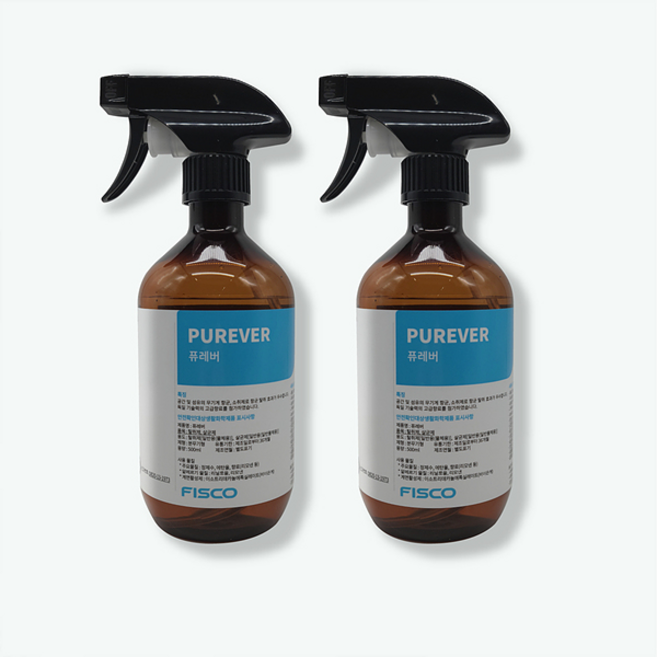 섬유탈취제 퓨레버 500ml 1+1 분사형 탈취 룸스프레이 냄새제거제, 1세트