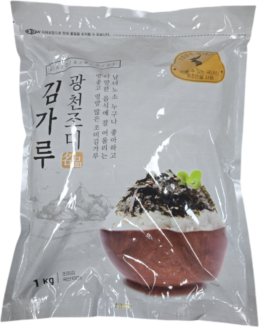 광천김 광천김가루 국산 업소용 1kg, 4개