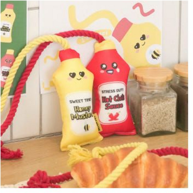 세븐펫 강아지 장난감 터그놀이 소스 토이 세트2종, 소스 토이 세트(2종), 1개