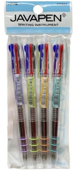 자바펜 나노 3겔 앤 C 3색 중성볼펜 0.3mm, 오렌지+라임+민트+라벤더, 4p