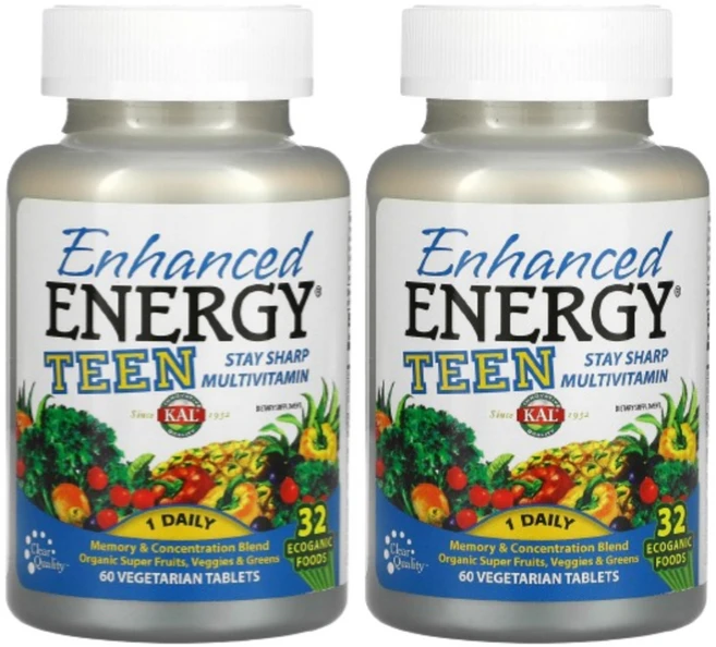 KAL 인헨스드 에너지 틴 Enhanced Energy Teen 60정 2개 - 쿠팡